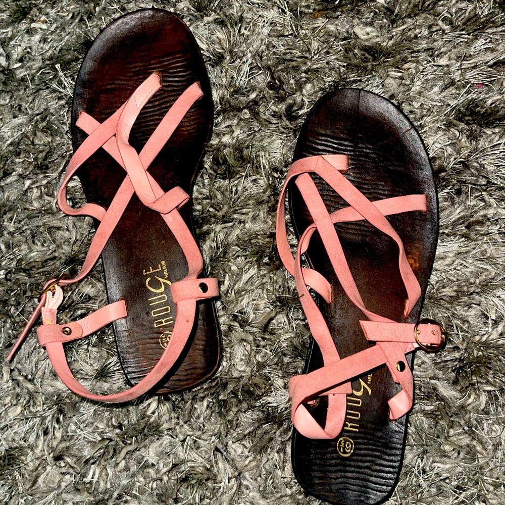 PINK STRAP SANDALS